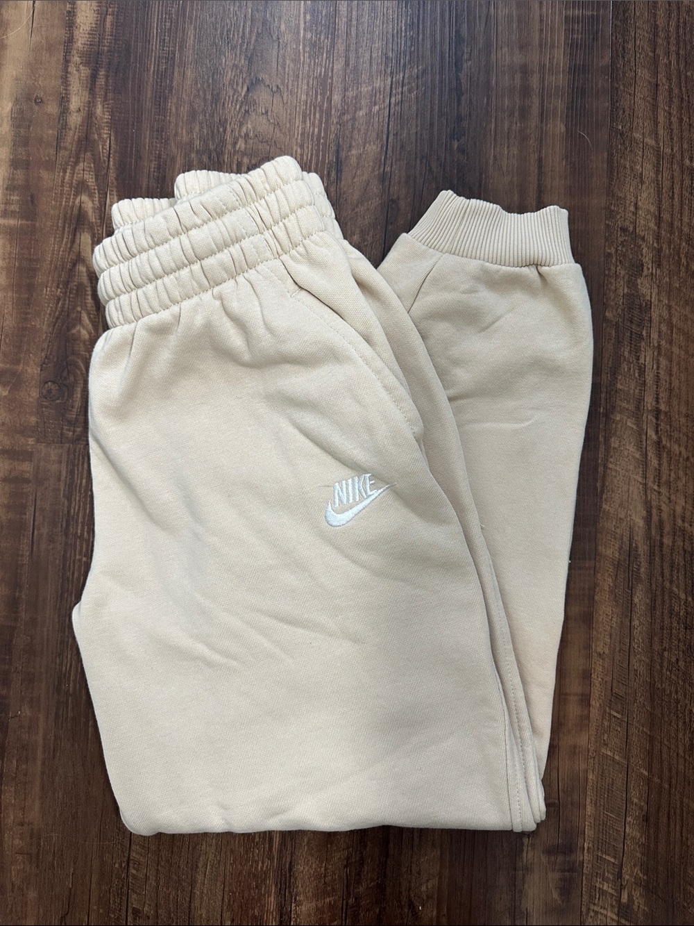 Nike Kids Cream/Tan Fleece Joggers Boys Size M